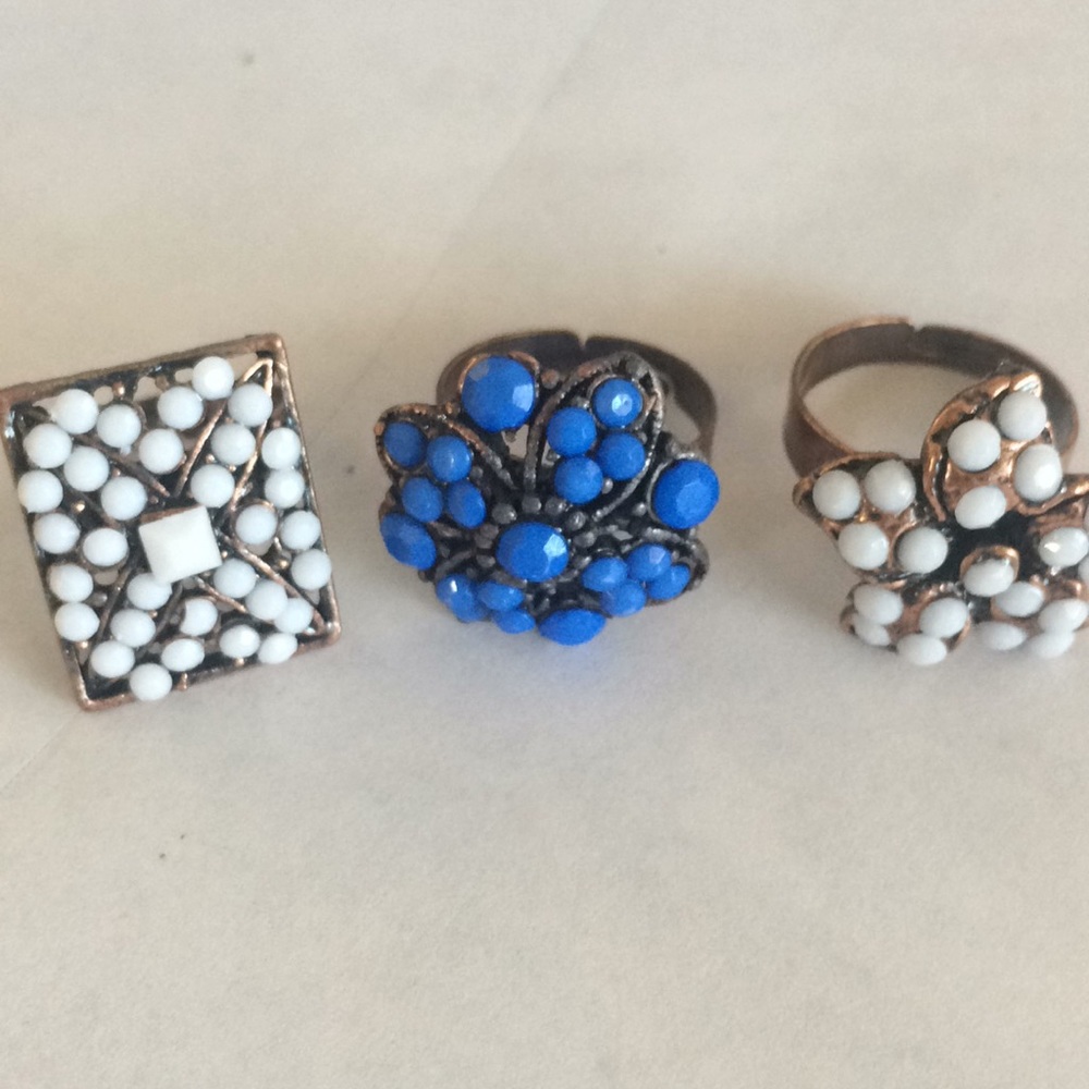 Lot of 3 fashion rings